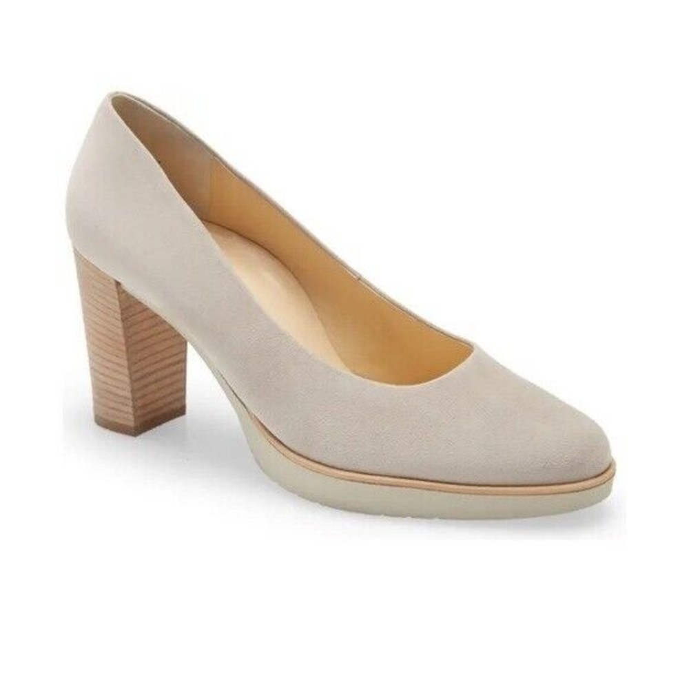 Paul Green Women Tan Super Soft Suede Kathy Platform Pumps Heels 5.5 US 8